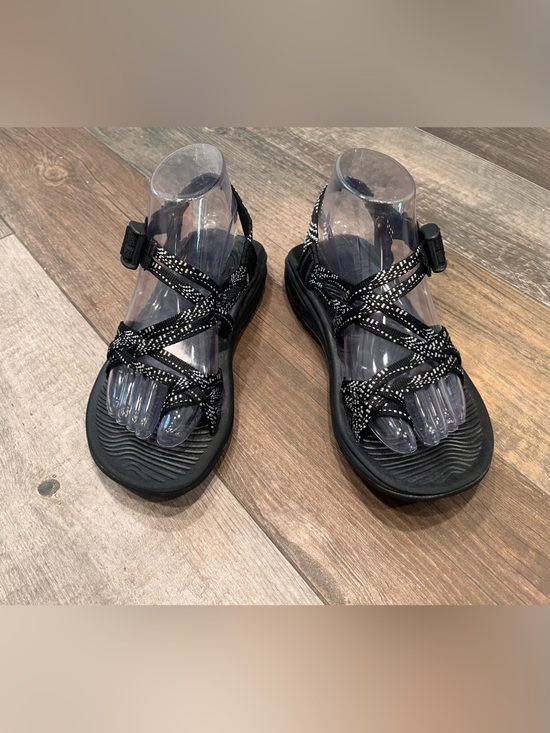 Chaco Shoes - Chaco ZX/3 Womens Sz 7 Shoes Black & Ivory Adjustable Outdoor Hiking Sandals